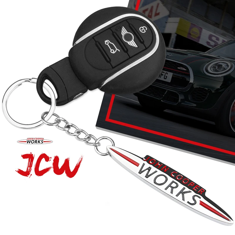 Металлический автомобильный брелок с эмблемой логотипа JCW для Mini Cooper S R56 R50 F56 R53 F55