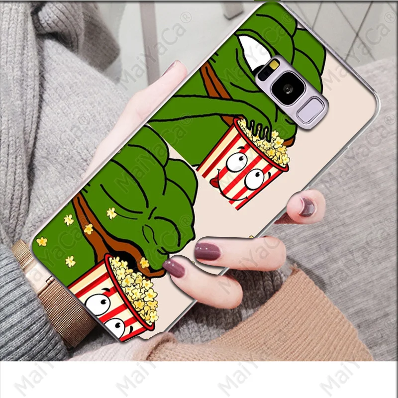 MaiYaCa Pepe мемы грустная лягушка Новинка чехол для телефона Fundas Крышка для samsung S9 S9 плюс S8 S8plus S7 S6 S5 крышка