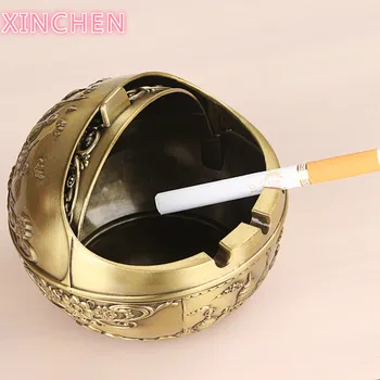 

XINCHEN 2020Russia European Retro Home Ashtray Creative Personality Cute Cover Portable Multifunctional Office Gifts