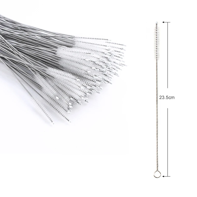 Multifunctional Stainless Steel Straw Cleaning Brushes - Set of 50/100, Barware Accessory