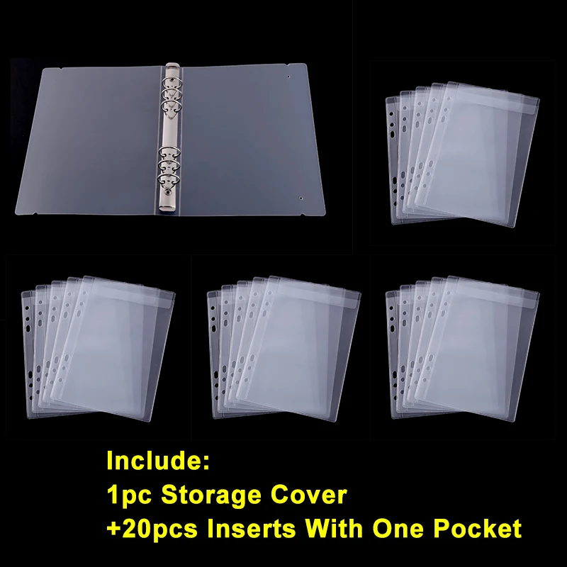 1/2/3/4 Pockets Dies and Stamp Storage Folder Scrapbook Die Cut Storage Binder For Card Documents Photo Postcard Holders 