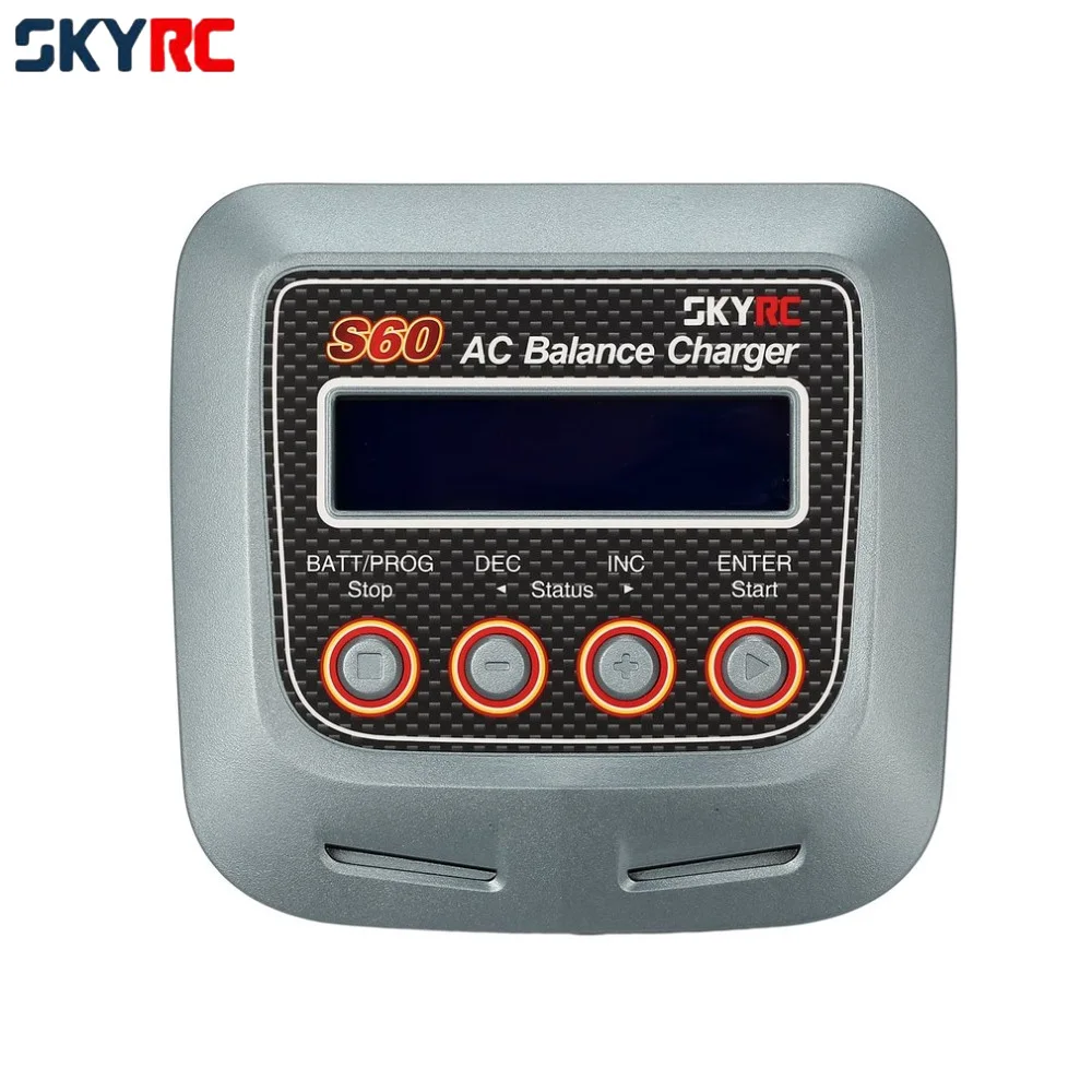 

SKYRC S60 AC 60W 6A Balance Charger Discharger for RC Battery 2-4S Lipo LiHv LiFe Lilon 6-8s NiCd/NiMH Pb 6-12V