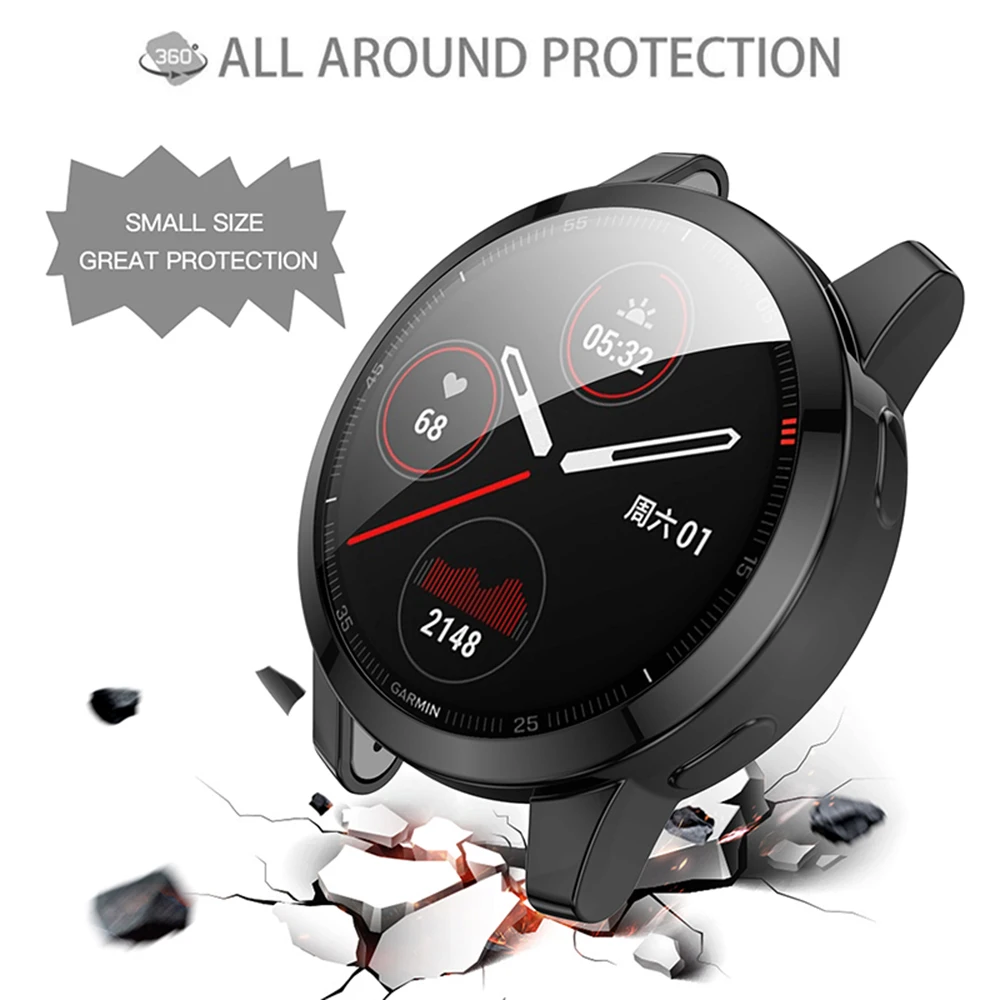 2021 TPU Soft Screen Glass Protector Case Shell Frame For Garmin Vivoactive 4/4S Venu 2/2S Bumper Vivoactive4 Venu2 Full Cover
