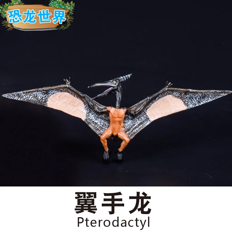 Однотонные модели динозавров игрушка-Ультра-реалистичные Пластик в натуральную величину модель динозавра 8163 птеродактили