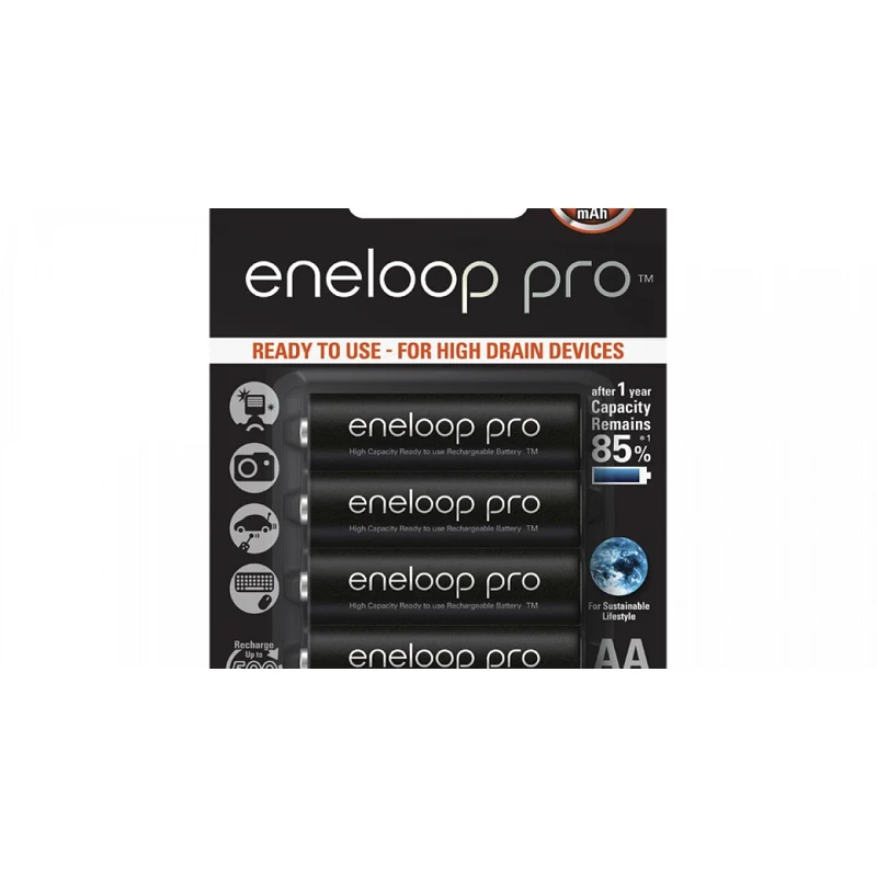 Аккумуляторы Panasonic eneloop pro(AA) BK-3HCDE/4BE