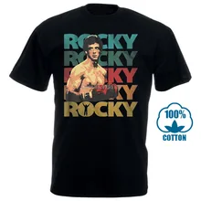 Рокки Бальбоа футболка черный Хизер лицензированных 70 цветов хлопок Размеры Sm 4Xl