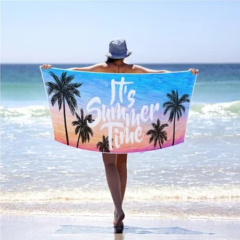 

2020 Printed Cotton Beach Towel Absorbent Sunscreen Shawl Bath Towel Summer Hawaii Vacation Beach Towel Outdoor Supplies