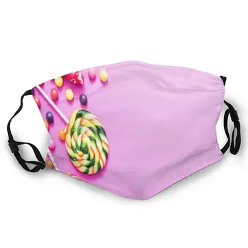 

Candy Double-sided printed dustproof and windproof mask, can be cleaned and reused, suitable for outdoor sports