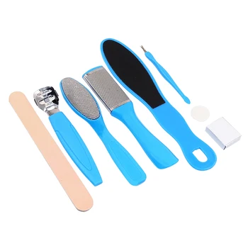 

8pcs/set Pedicure Tool Set Foot File Feet Heels Toe Cuticle Kit Pedicure Set Beauty Pusher Remover Tool Dropshipping