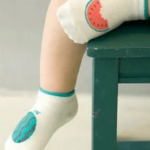 Новинка года; стильные детские носки Короткие Носки с рисунком арбуза, ананаса и фруктов для мальчиков и девочек детские цветные хлопковые носки