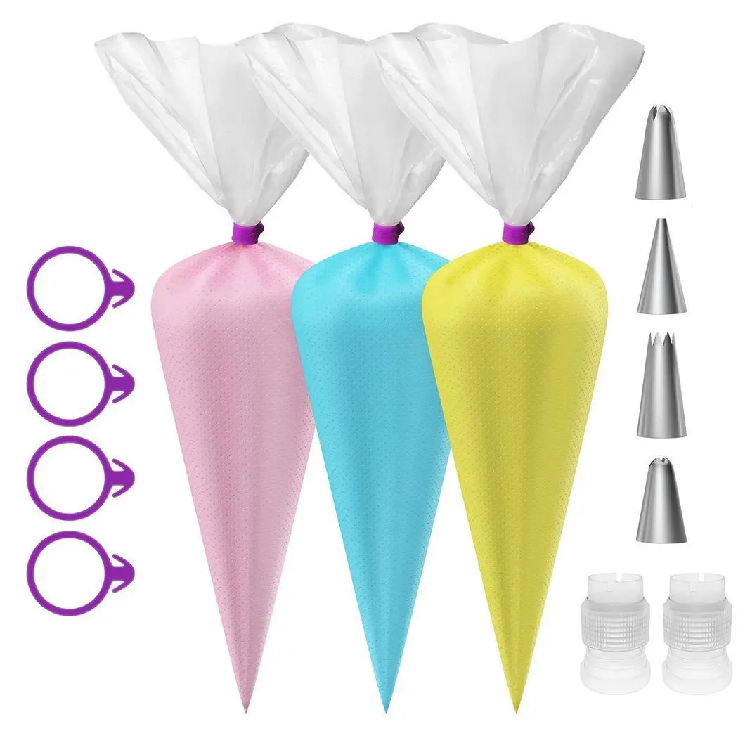 Durable Safety Pastry Tube Pastry Bags Set Cke Making Cake Decorating Tool Home, Shop Set As