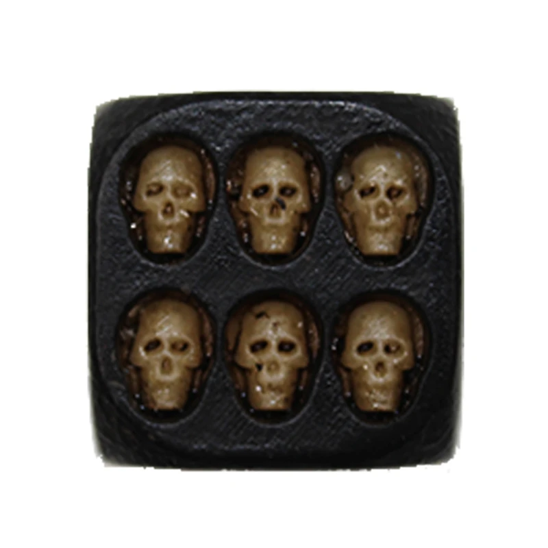 New 5Pcs/Set 18Mm Resin Skull Dice Statue Halloween Board Game Dice Office Desk Decor Toy Halloween Party Decoration