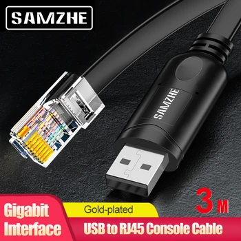 

SAMZHE USB to RJ45 Console Cable RS232 Serial Adapter Converter modem for Router USB RJ 45 8P8C Converter USB Console Cable