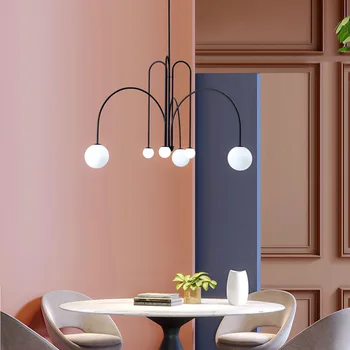 

modern lustre pendente luminaria pendente glass ball Home Decoration E27 Light Fixture LED pendant lights bedroom hanglamp