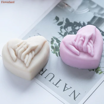 

Thanksgiving Day Fondant Cake Mold 3d Heart Shape Hand In Hand Silicone Mold Handmade Soap Mold Chocolate Mold Cake Decors