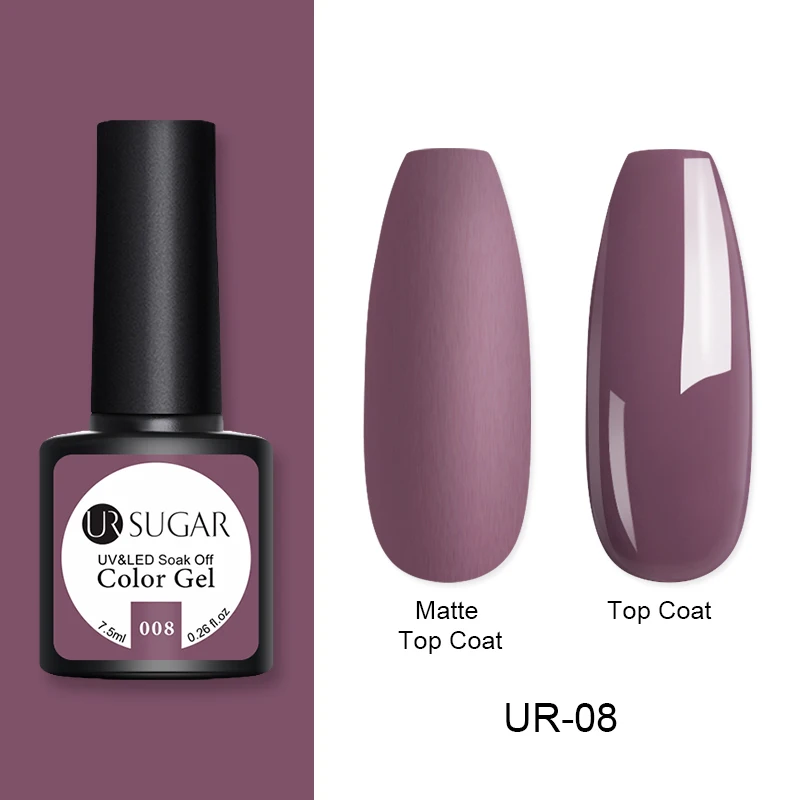 Ur Sugar 7,5 мл Гель-лак УФ светодиодный лак для ногтей для маникюра 62 Цвета Гель-лак полуперманентный гель-краска инструменты для дизайна ногтей - Цвет: 08