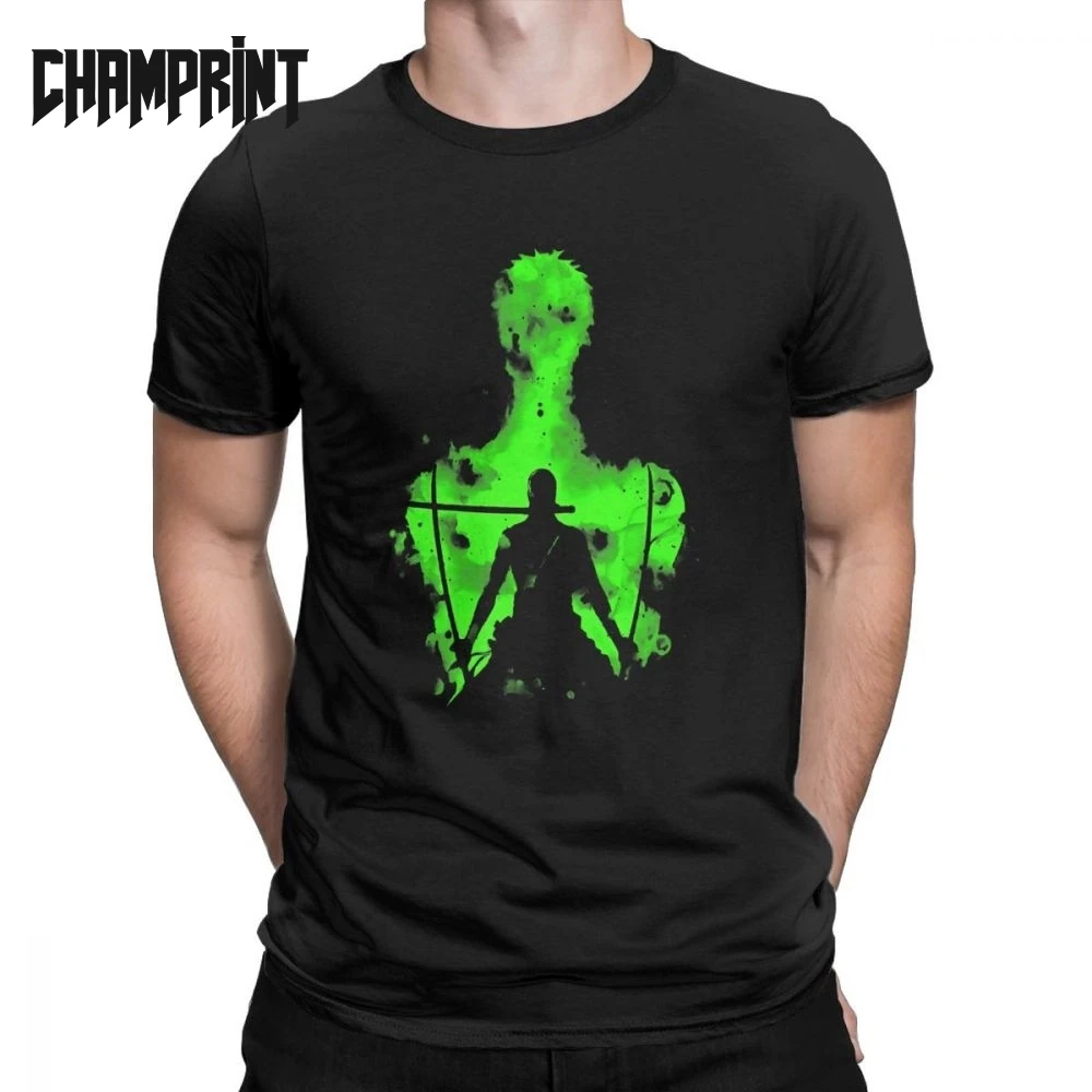 Roronoa Zoro Men's T Shirt Anime One Piece Comics Harajuku Awesome Tee Short Sleeve T-Shirt 100% Cotton Birthday Gift |
