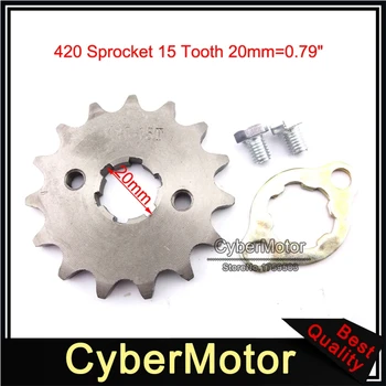 

Motorcycle Front Chain Sprocket Gear 420 15 Tooth 20mm For 50cc-160cc Engine Chinese ATV Quad 4 Wheeler Pit Dirt Bike
