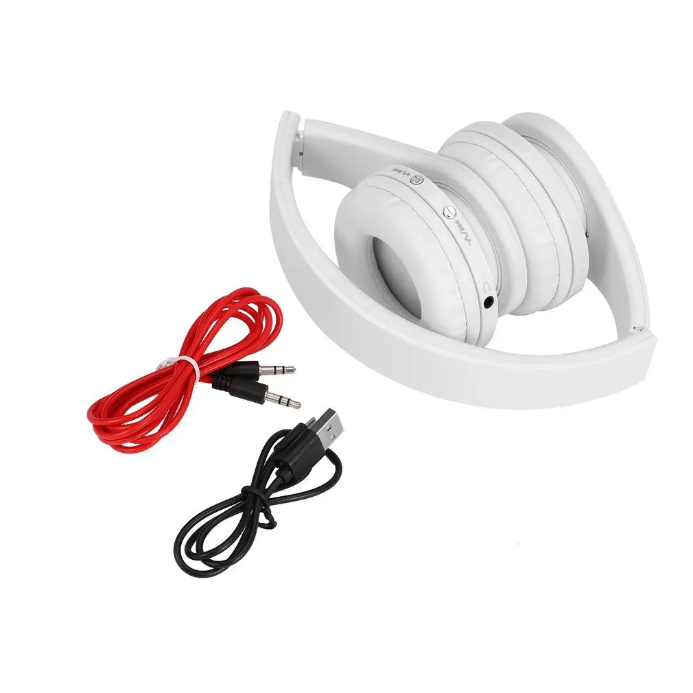 

Foldable Wireless Headphone Stereo Bluetooth Headset Combo with Mic Support AUX For iPhone Cellphone PC Laptop 3.5mm Audio Jack