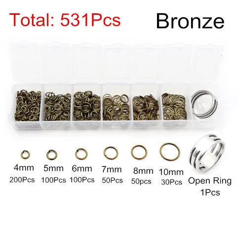 Set Box 3 4 5 6 7 8 10mm 8 Colors Open Jump Rings Split Rings Link Loop For DIY Jewelry Making Findings Connector
