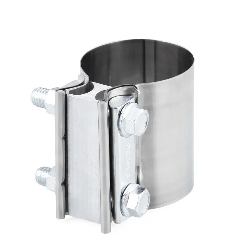 

1pc Car Clamp Pipe 2.5 Inches Stainless Steel Exhaust Muffler Pipe Clamp Straight Flex Replacement Universal Accessories