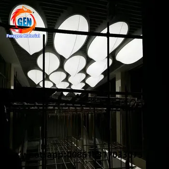 

Fireproof B1 leave translucent PVC stretch ceiling film 4011 roll material max with 5 meter and finished products selling