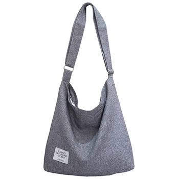 

Canvas Fashion Women Bag Adjustable Strap Daily Crossbody Practical Wear Resistant Casual Shopping Lightweight Large Capacity