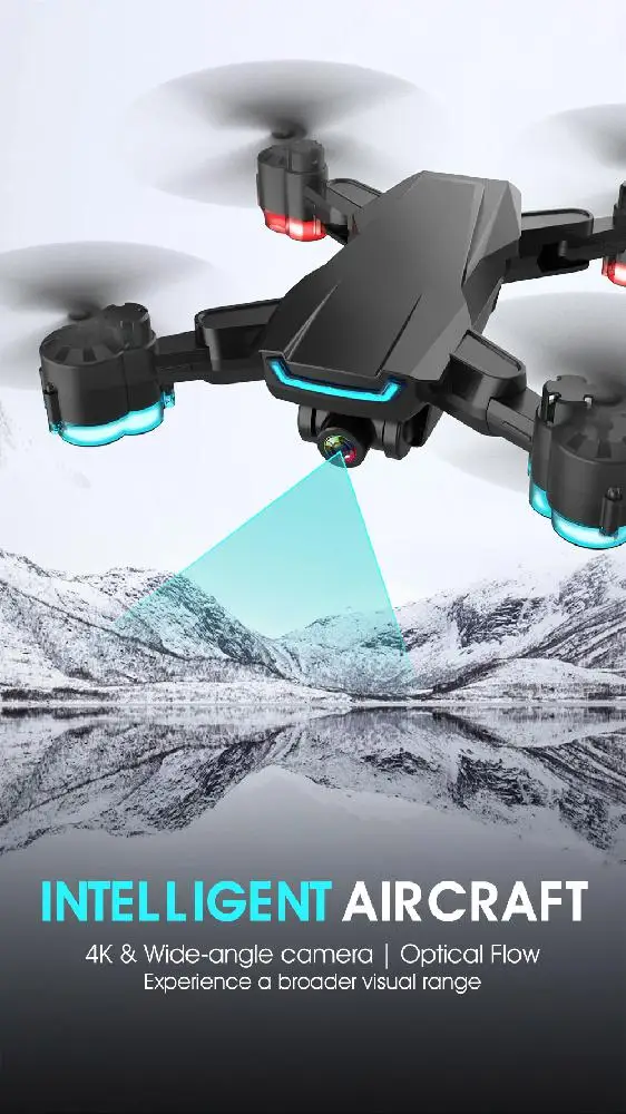 RCtown XD101 Дрон 1080P WiFi FPV Дрон высота сохраняет однокнопочный возврат к квадрокоптеру Радиоуправляемый вертолет Дрон
