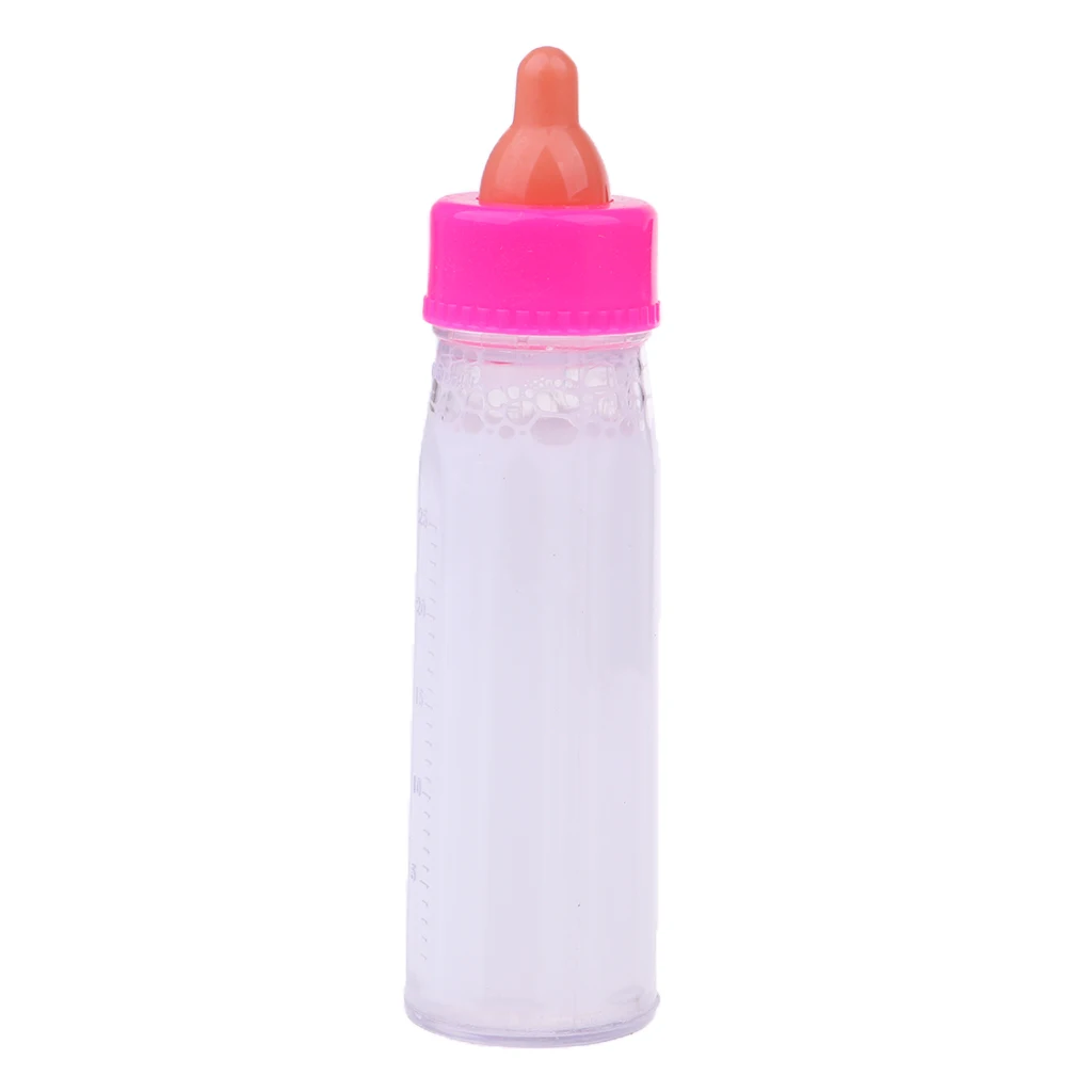  Newborn Baby Doll Magic Feeding Bottle Reborn Milk Bottle with Pacifier Disappearing Fake Drinking Bottle (Single Bottle)