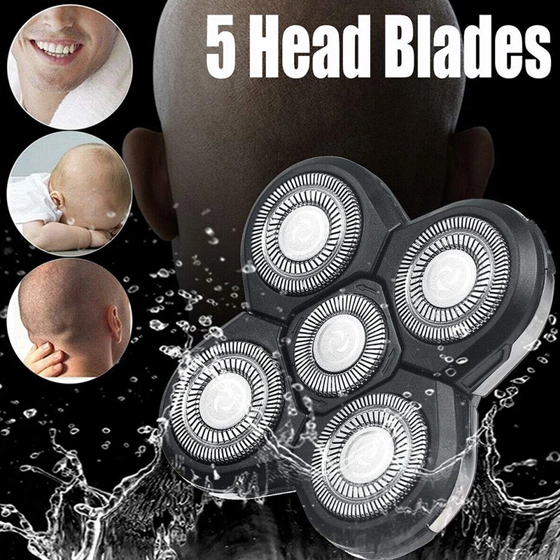 5 Heads Beard Cutter Replacement Blade Hair Razor Shaver Head Easy Install For Men Shavers Heads Accessories