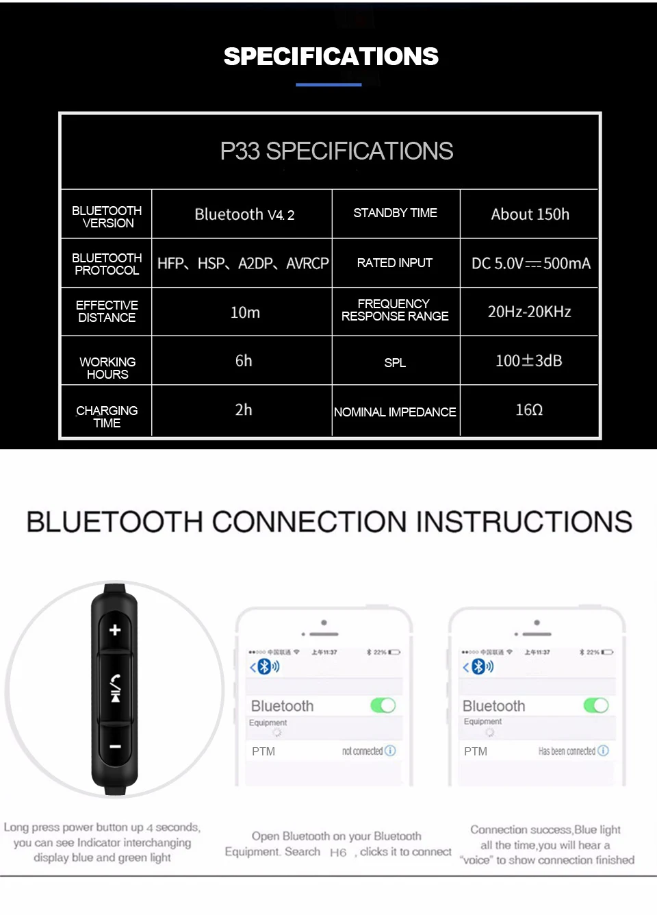 Наушники с шейным ремешком, Bluetooth, беспроводные наушники Ga mi ng, гарнитура, Bluetooth наушники с mi c для iPhone, samsung, mi Handsfree