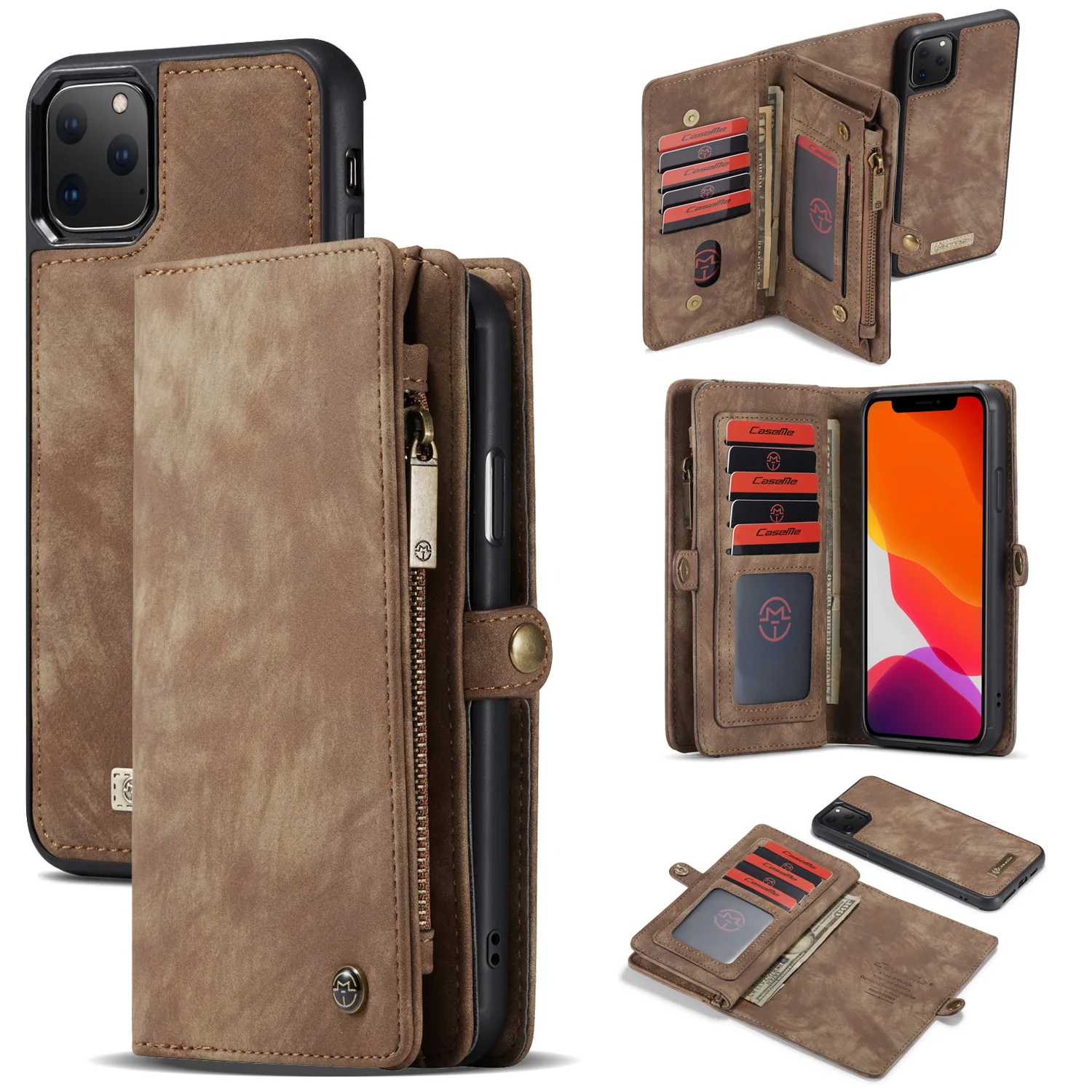 

Suitable for IPhone11Pro Mobile Phone Case Apple XsMax Multifunctional Mobile Phone Holster Two-in-one New Protective Cover