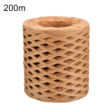 

200m/roll Raffia Paper Ribbon Wrapping Cord Twine Packing Ribbon Rope DIY Crafts for Gift Box Wedding Party Decoration