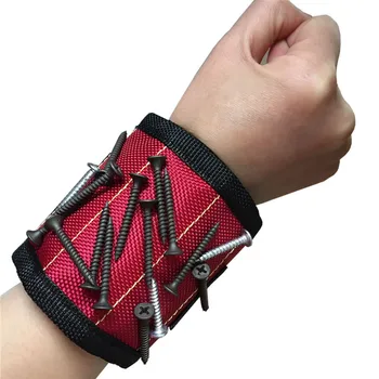 

1pc 6.7*4.7in Magnetic Wristband Tool Bag Repair Tools Wrist Electrician Tool Belt Screws Nails Drill Bits Holder Holding