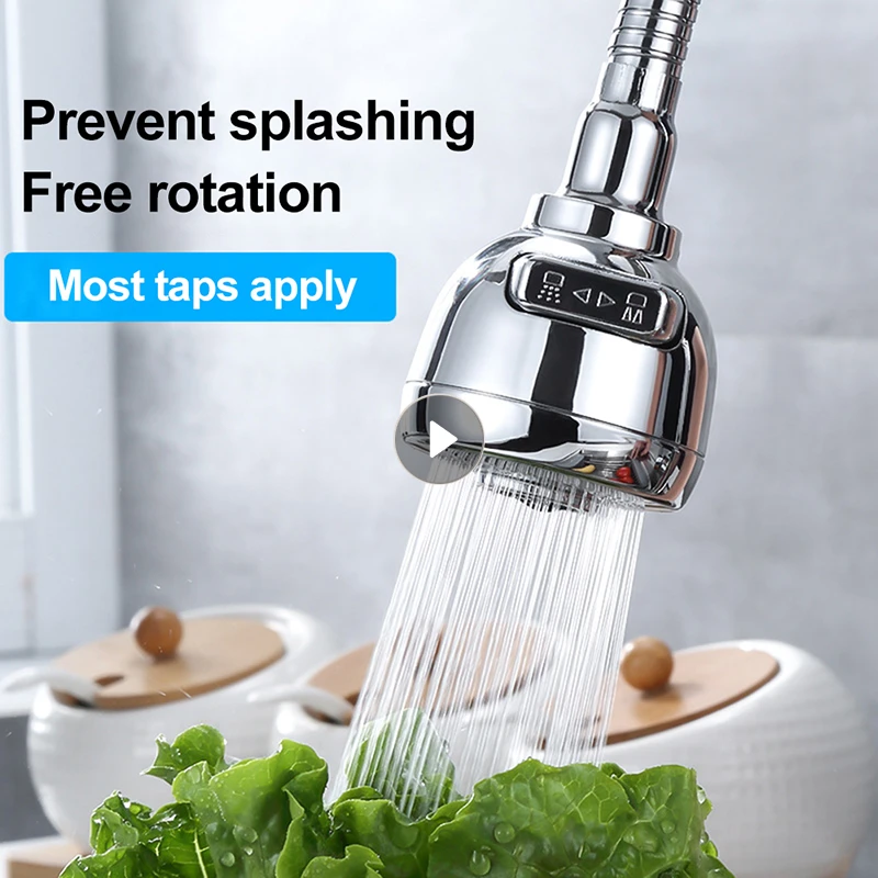 Faucets Accessories Adjustable Household Kitchen Faucet Nozzle 360 Degree Swivel Water Filter Spray Tap 