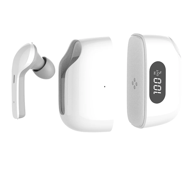 Bluetooth V5.0 In-ear Touch Earbud Headset Gemini Charge Case Auto Connect Earphone Single/Dual Earbuds Support Volume Adjust