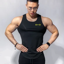 Модная футболка без рукавов для фитнеса, мужская майка для бега, летняя Хлопковая мужская майка для спортзала, майка для бодибилдинга, Стрингер, Спортивная майка