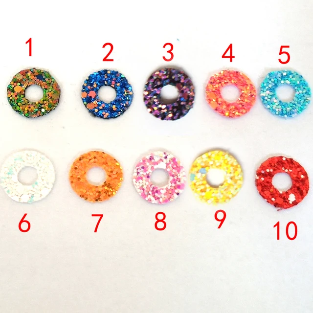 20pcs/lot 3D Findings Stuffed Toys Glitter Safety Eyes Nonwovens Hard Washer Clear Plush Doll Round Plastic Safety Eyes 6