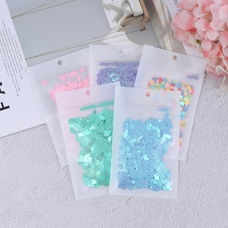 10 г/пакет красочные рыбки блестки DIY Slime материал блестки Lentejuelas фитинги для рукоделия ремесло бижутерия 6*8 мм