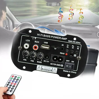 

Subwoofer Stereo Car Radio 2 Din Mini Audio USB Bass Power Amplifier Auto TF Digital Remote Control Bluetooth Hi-Fi