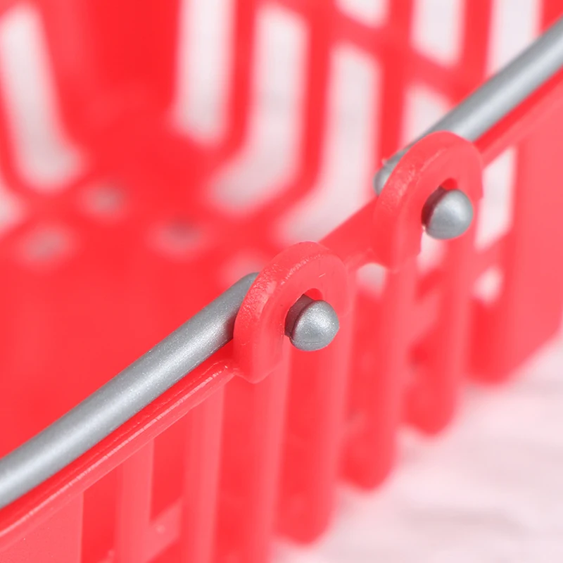 Dollhouse Miniature Shopping Basket Toys Kids Mini Supermarket Shopping Hand Basket Model Doll House dollhouse furniture toy,shopping cart toy