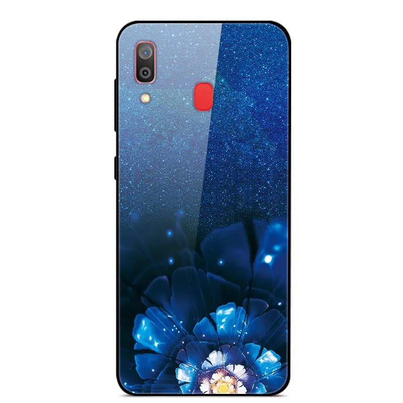 49 B для samsung Galaxy A30 чехол A 30 стеклянный жесткий чехол для телефона s для samsung Galaxy A30 чехол A20 Мягкий Бампер закаленное покрытие 6,4 - Цвет: 49