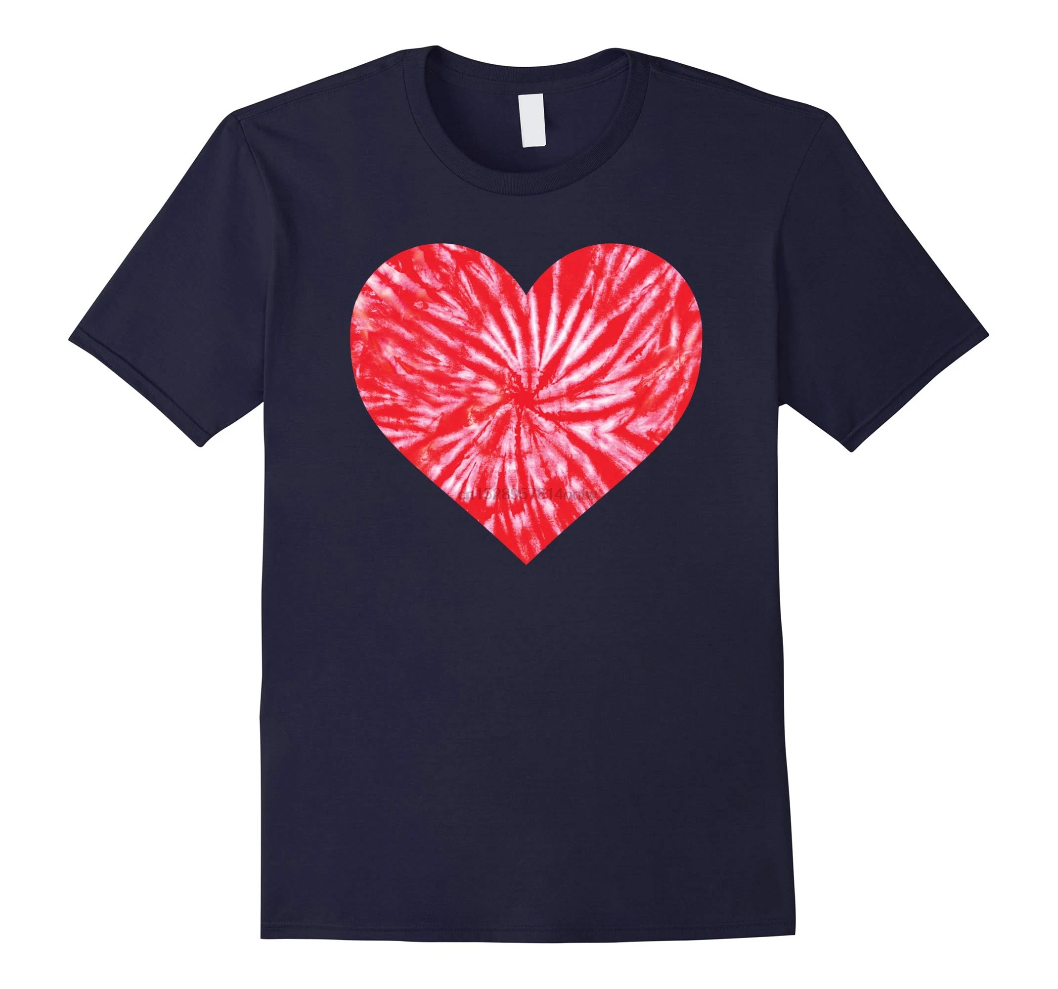 Men t shirt Red Tie Dye Heart Love Tye 