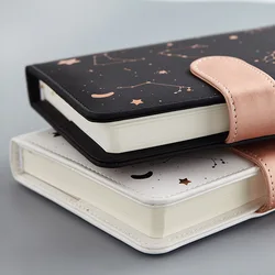 Starry Sky – carnet de notes A6 en cuir souple, petit agenda, planificateur quotidien et mensuel, non daté, 2022 