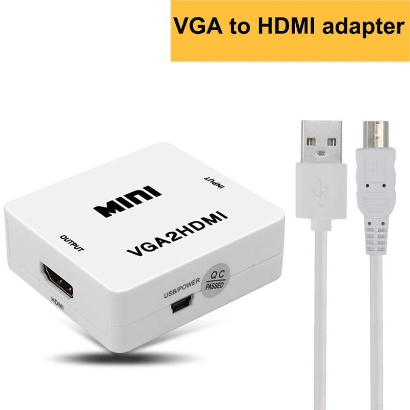 VGA к HDMI VGA адаптер конвертер сплиттер аудио+ преобразователь из VGA в HDMI сплиттер для портативных ПК к HDTV HD мониторов