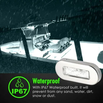 

White Marker Light 3LED 4pcs Boat Stainless Steel Waterproof Replacement