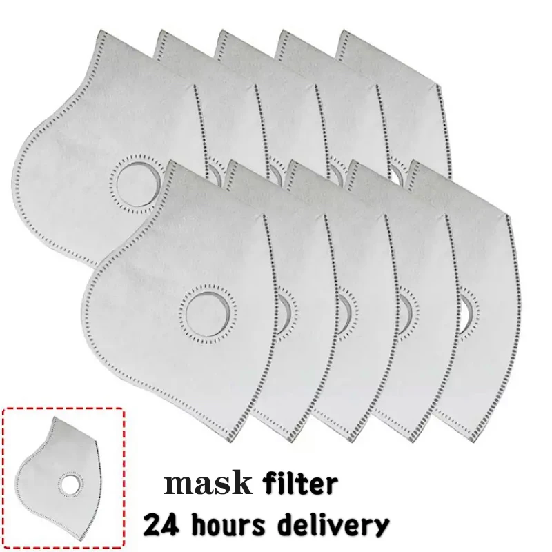 Riding Bicycle Skiing Outdoor Cold and Dustproof Anti-smoke Mountain Bike Mask PM2.5 Non-woven Filter Chip 5/10pcs