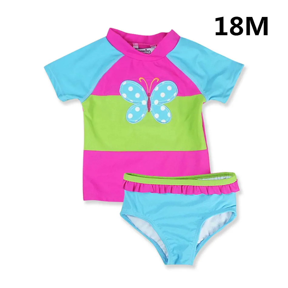 18M(tag size 3T) Honeyzone, одежда для купания для девочек, бикини в летнем стиле для детей купальник Детские танкини ванный комплект пляжной одежды для новорожденных купальник - Цвет: 18M(tag size 3T)