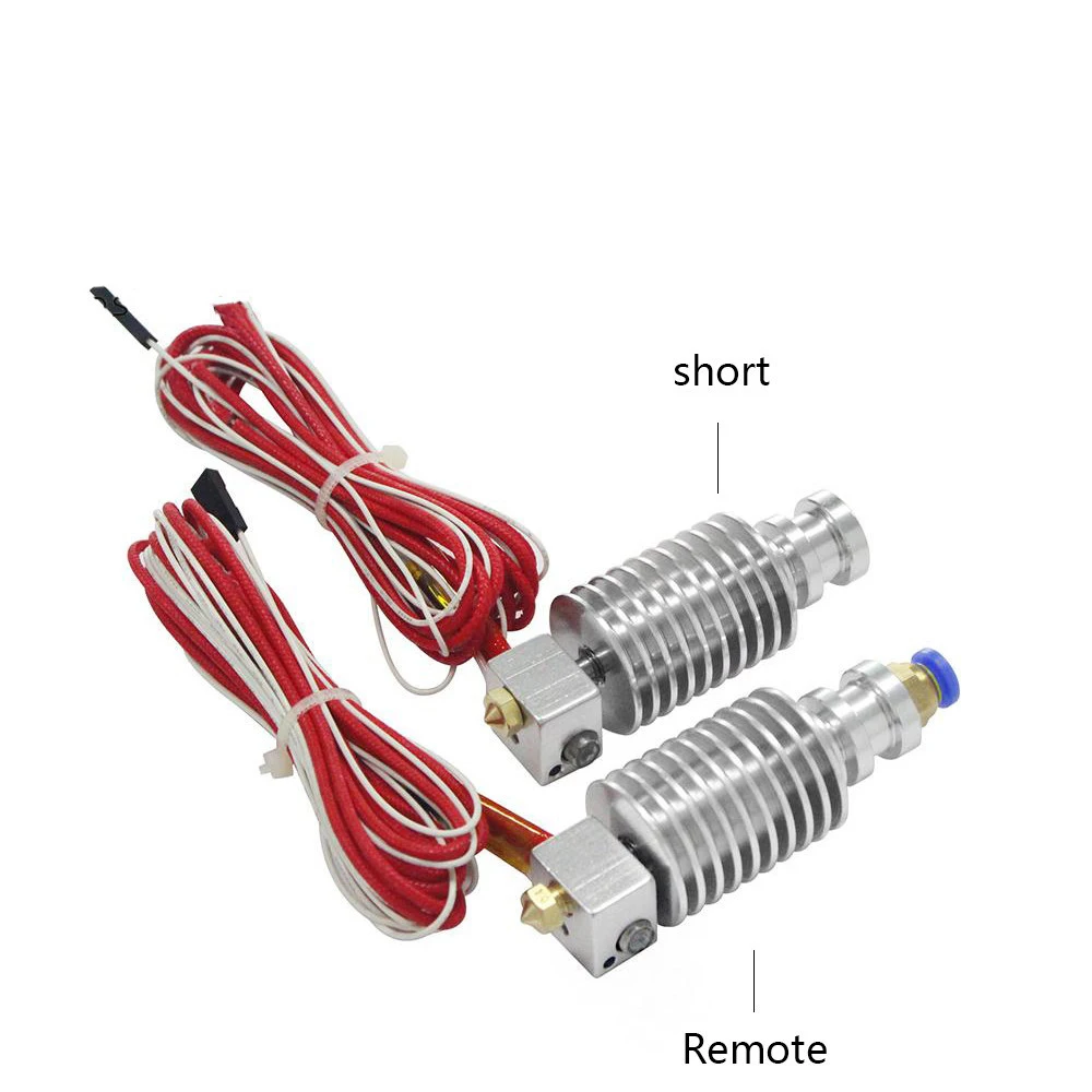 J-головка Hotend Уэйд Горячий Конец экструдер V5 удаленные части 3D принтеров 1,75 мм 3,0 мм нити прямые короткие 0,4 мм Насадка вентилятор часть 12V40W
