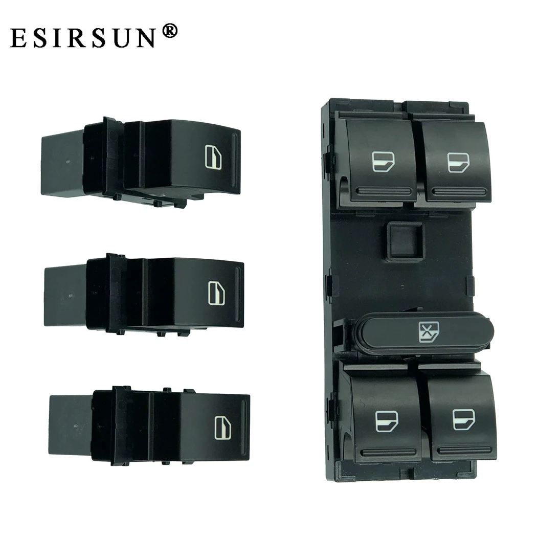 Переключатель питания стеклоподъемника Esirsun 4 шт. подходит для VW JETTA MK5 GOLF GTI MK6 RABBIT